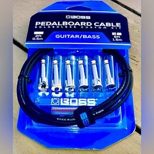 BOSS BCK-6 6’ 6 Adapter Solderless Guitar Bass Pedalboard Cable Kit BRAND NEW